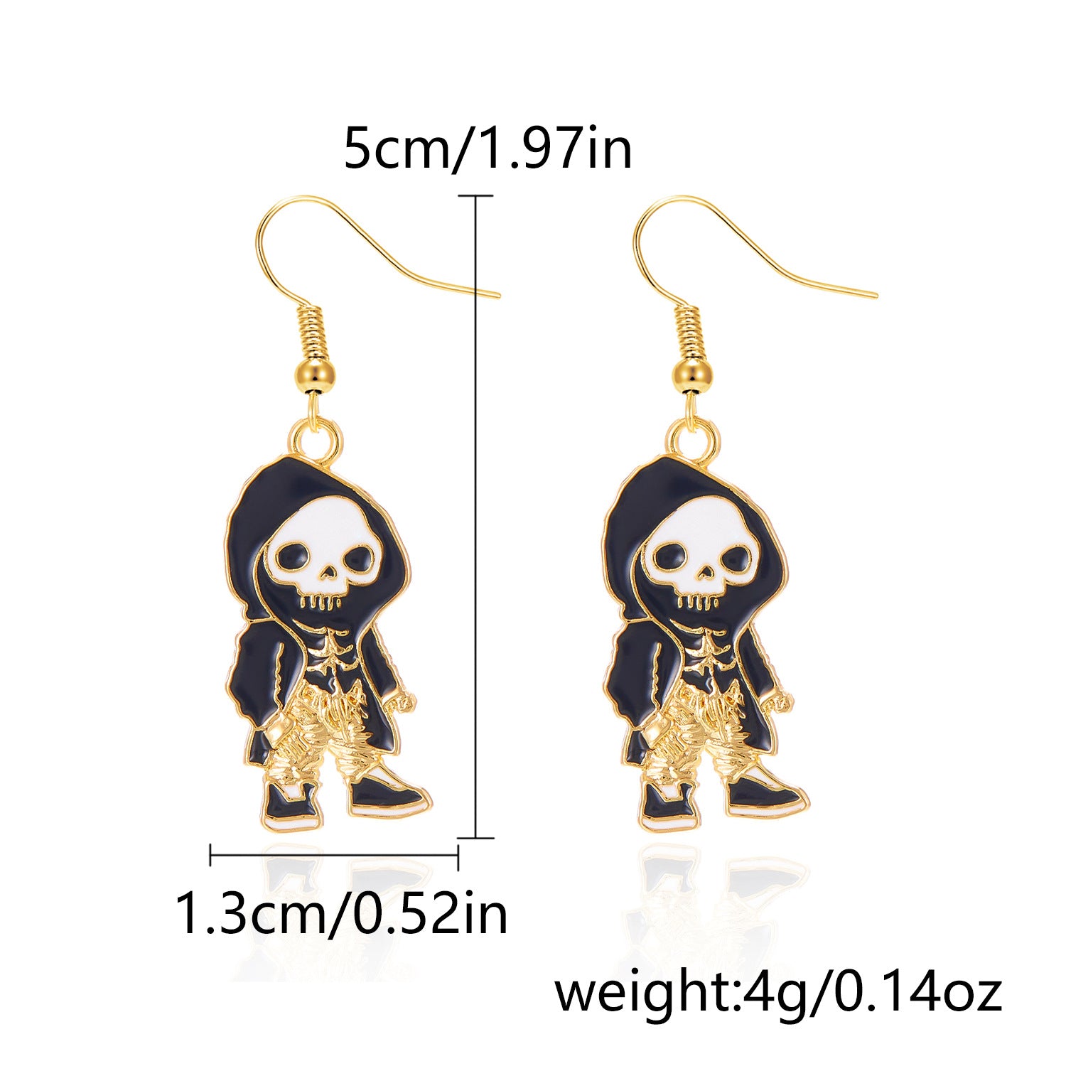 Wholesale Halloween Asymmetrical Pumpkin Ghost Earrings